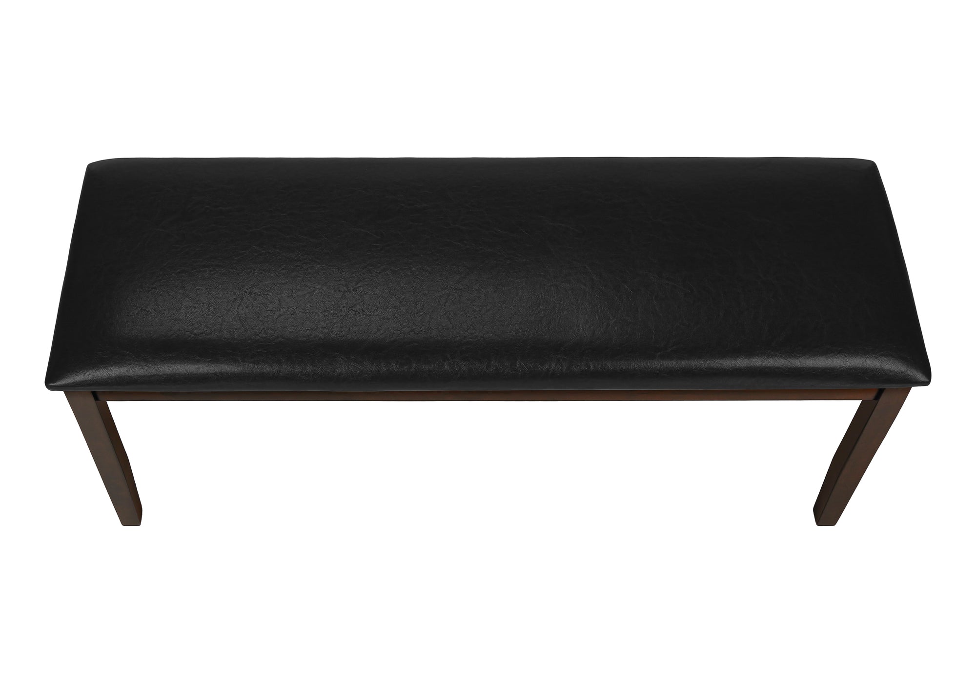 BENCH - 48""L / ESPRESSO / BLACK PU SEAT