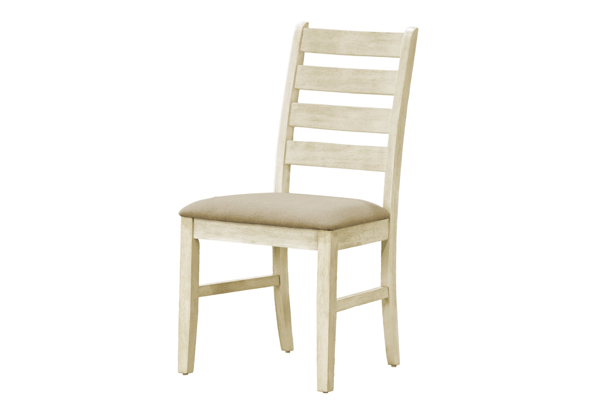 DINING CHAIR - 2PCS / 38""H UPHOLSTERED BEIGE FABRIC