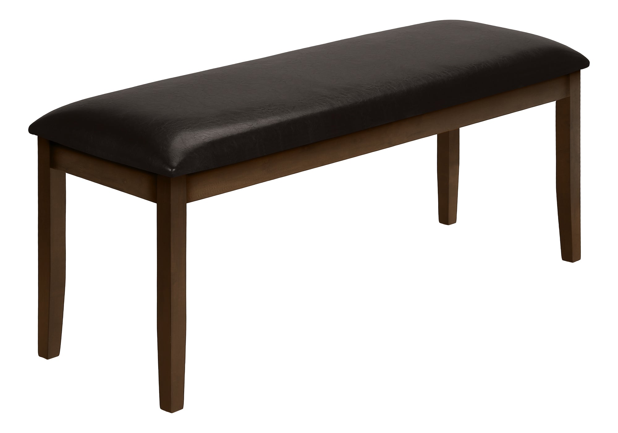 BENCH - 48""L / BROWN / DARK BROWN PU SEAT