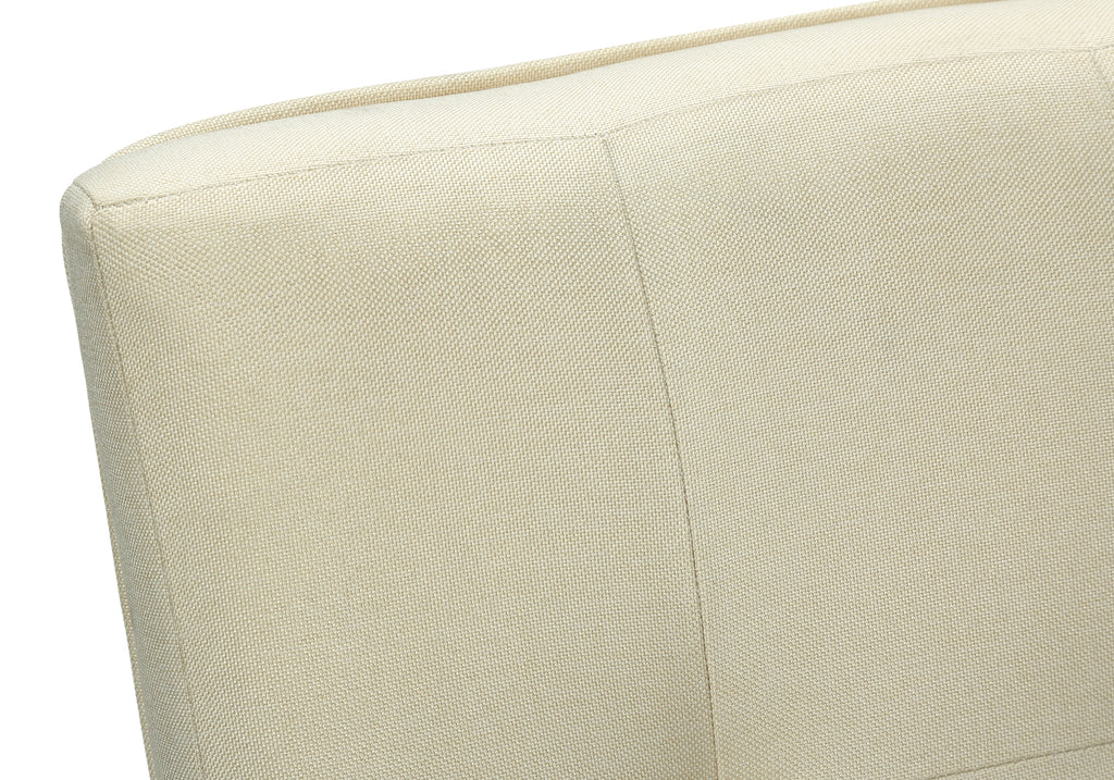 DINING CHAIR - 2PCS / 37""H GREY / CREAM FABRIC SEAT