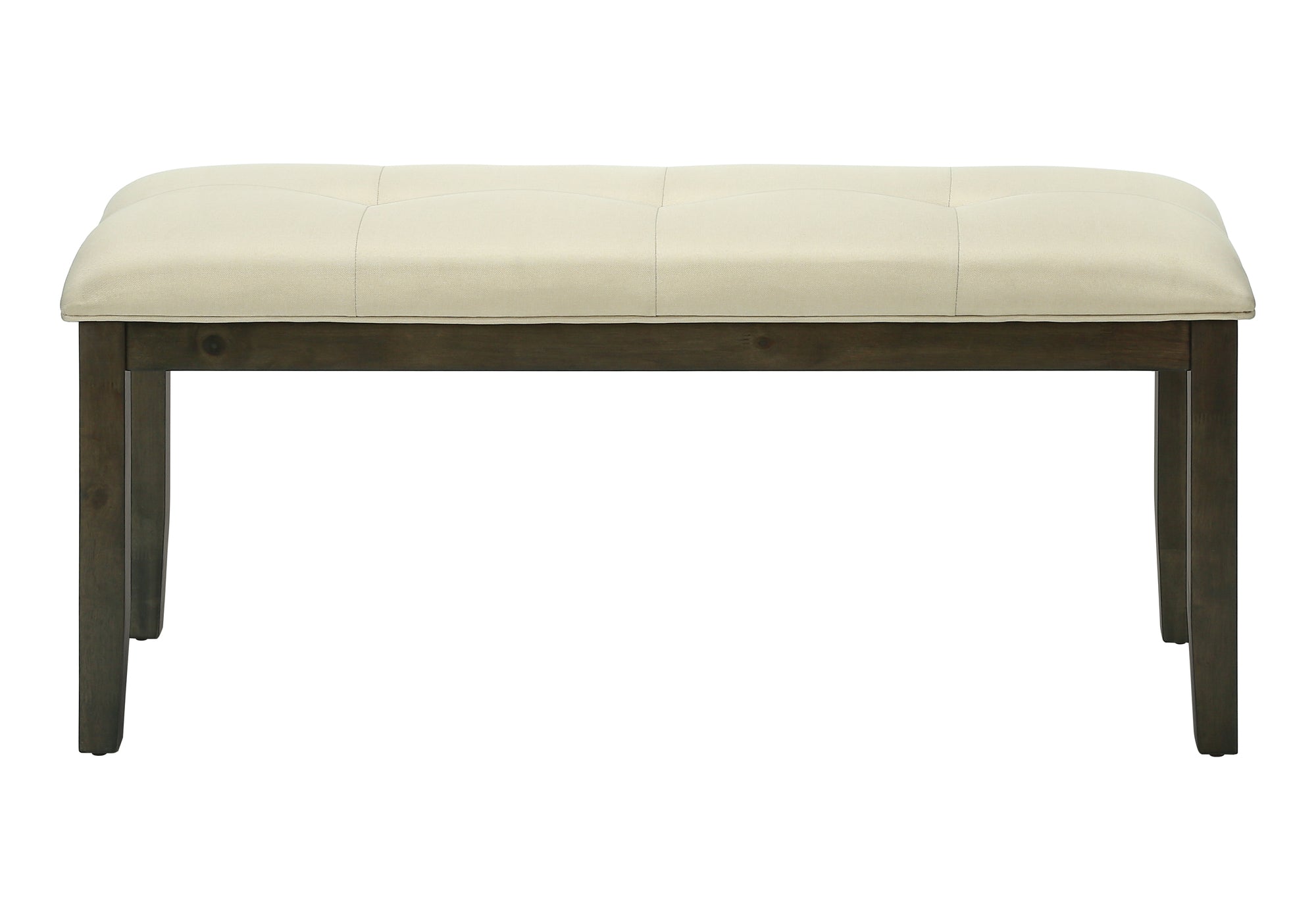 BENCH - 44""L / GREY / CREAM FABRIC SEAT