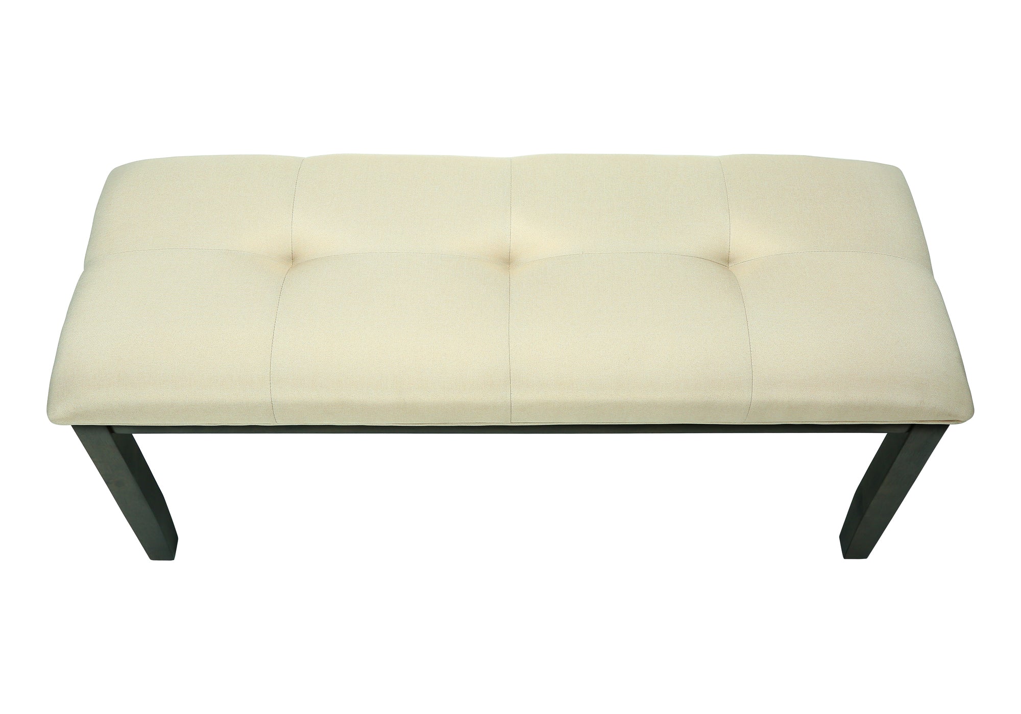 BENCH - 44""L / GREY / CREAM FABRIC SEAT