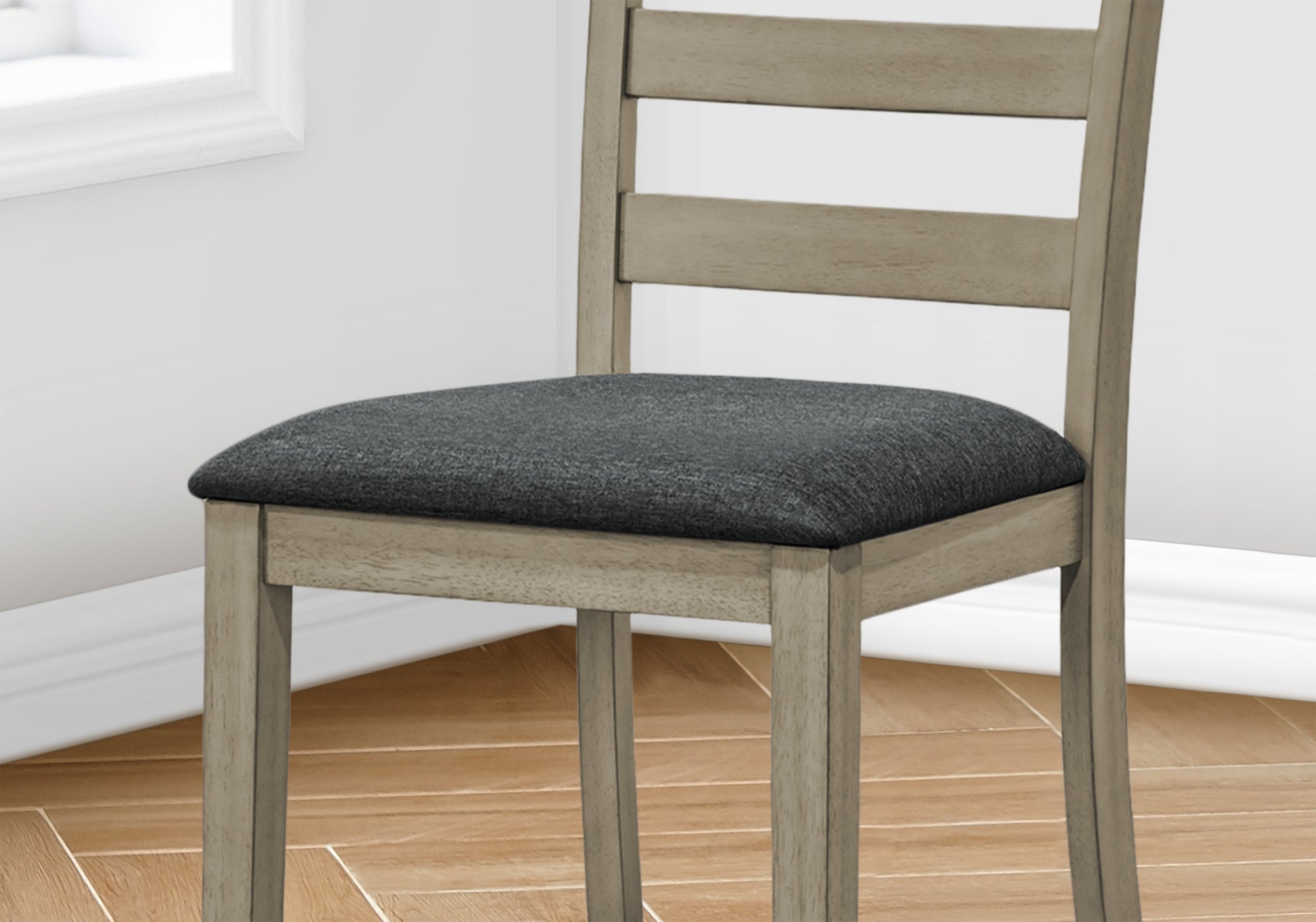 DINING CHAIR - 2PCS / 42""H ANTIQUE GREY COUNTER HEIGHT