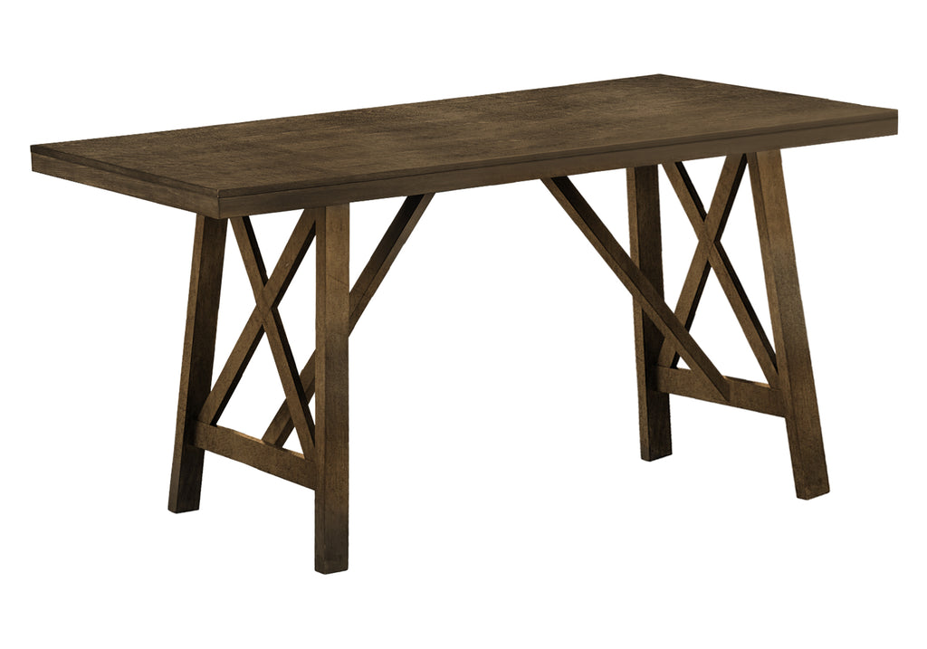 DINING TABLE - DARK WALNUT VENEER 36""X 72""COUNTER HEIGHT
