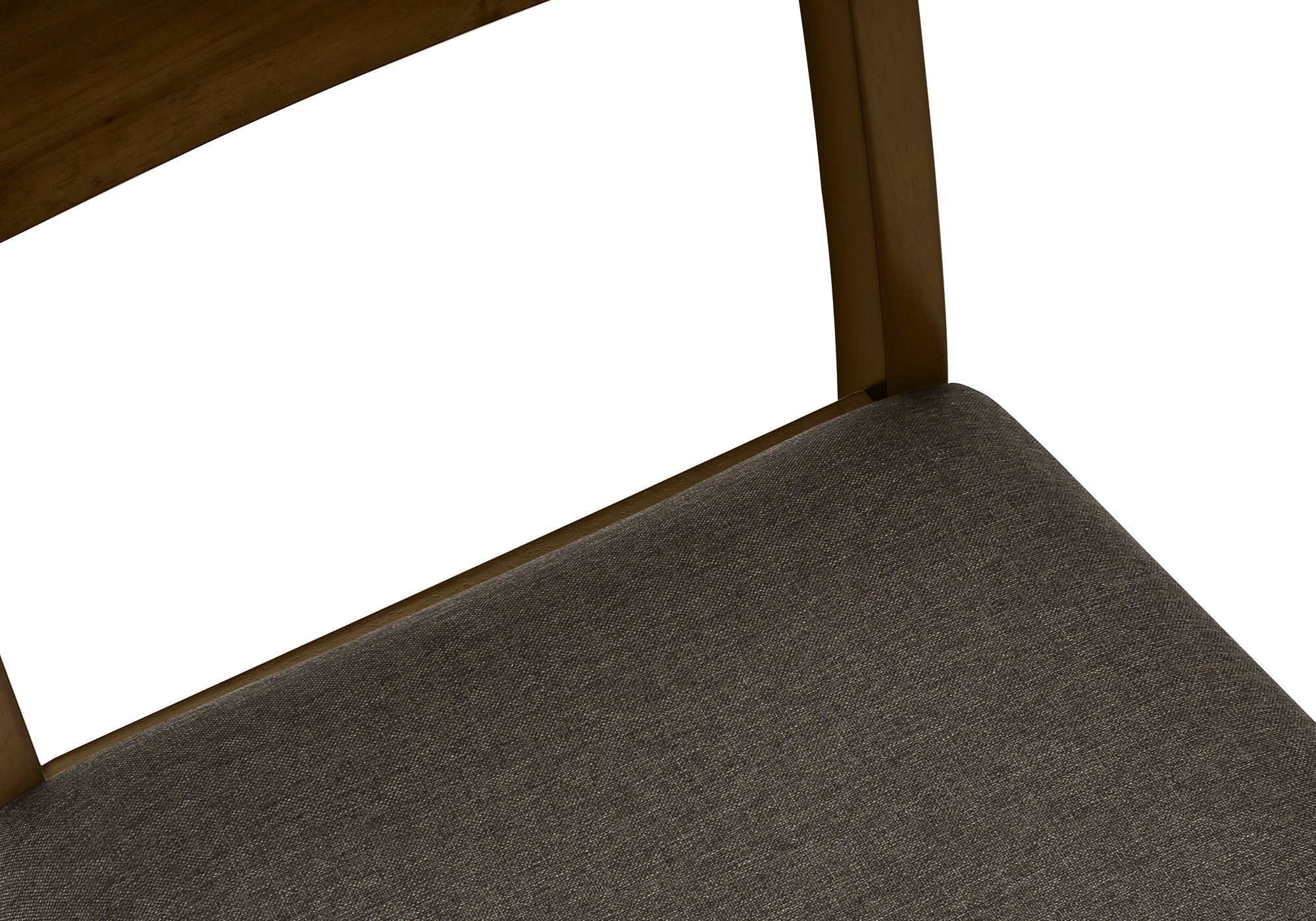 DINING CHAIR - 2PCS / 37""H BROWN WALNUT / BROWN FABRIC