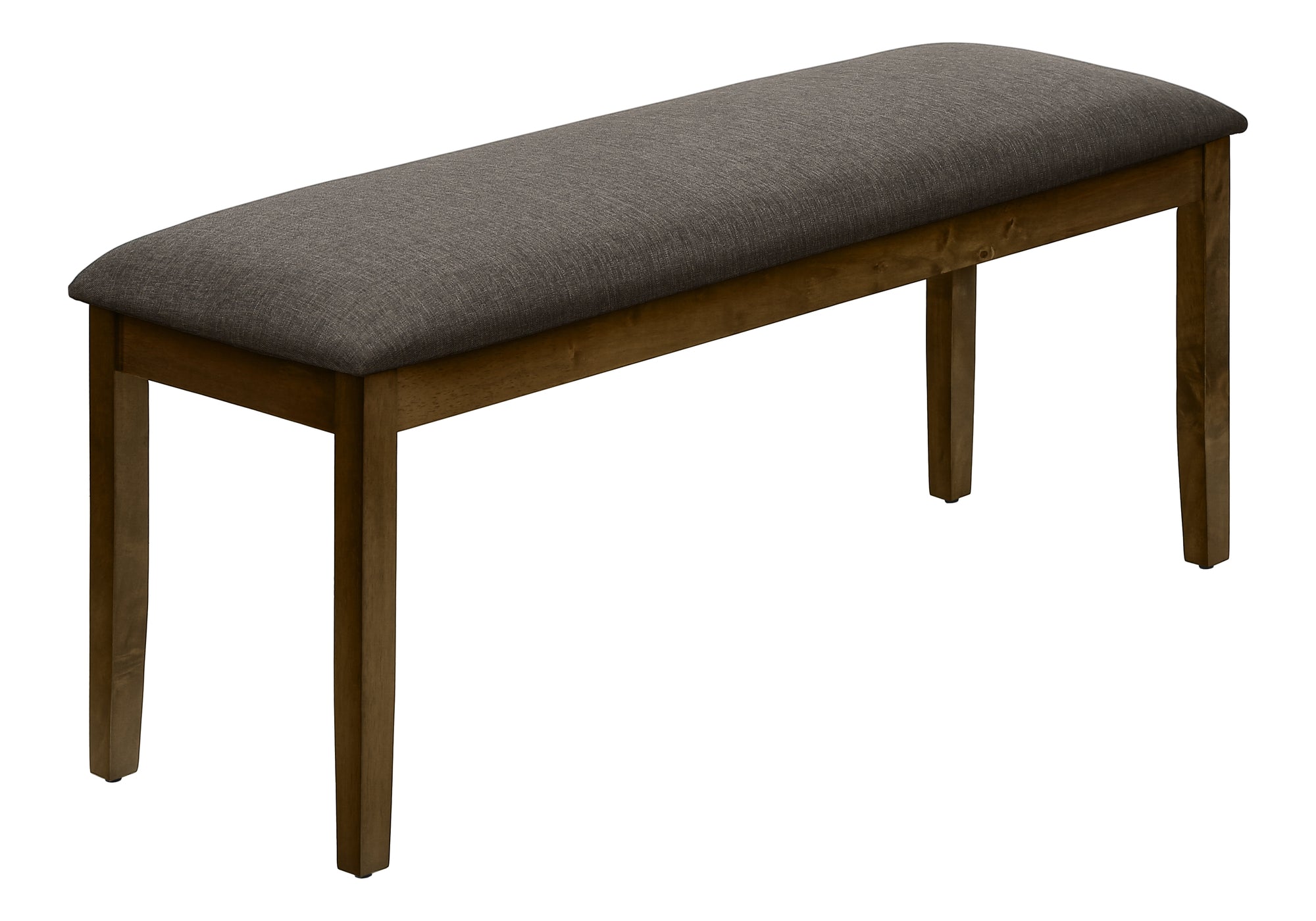 BENCH - 44""L / BROWN WALNUT / BROWN FABRIC