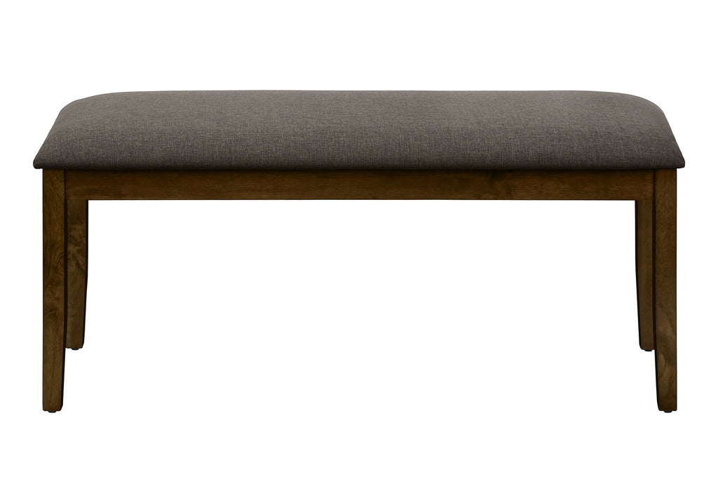 BENCH - 44""L / BROWN WALNUT / BROWN FABRIC