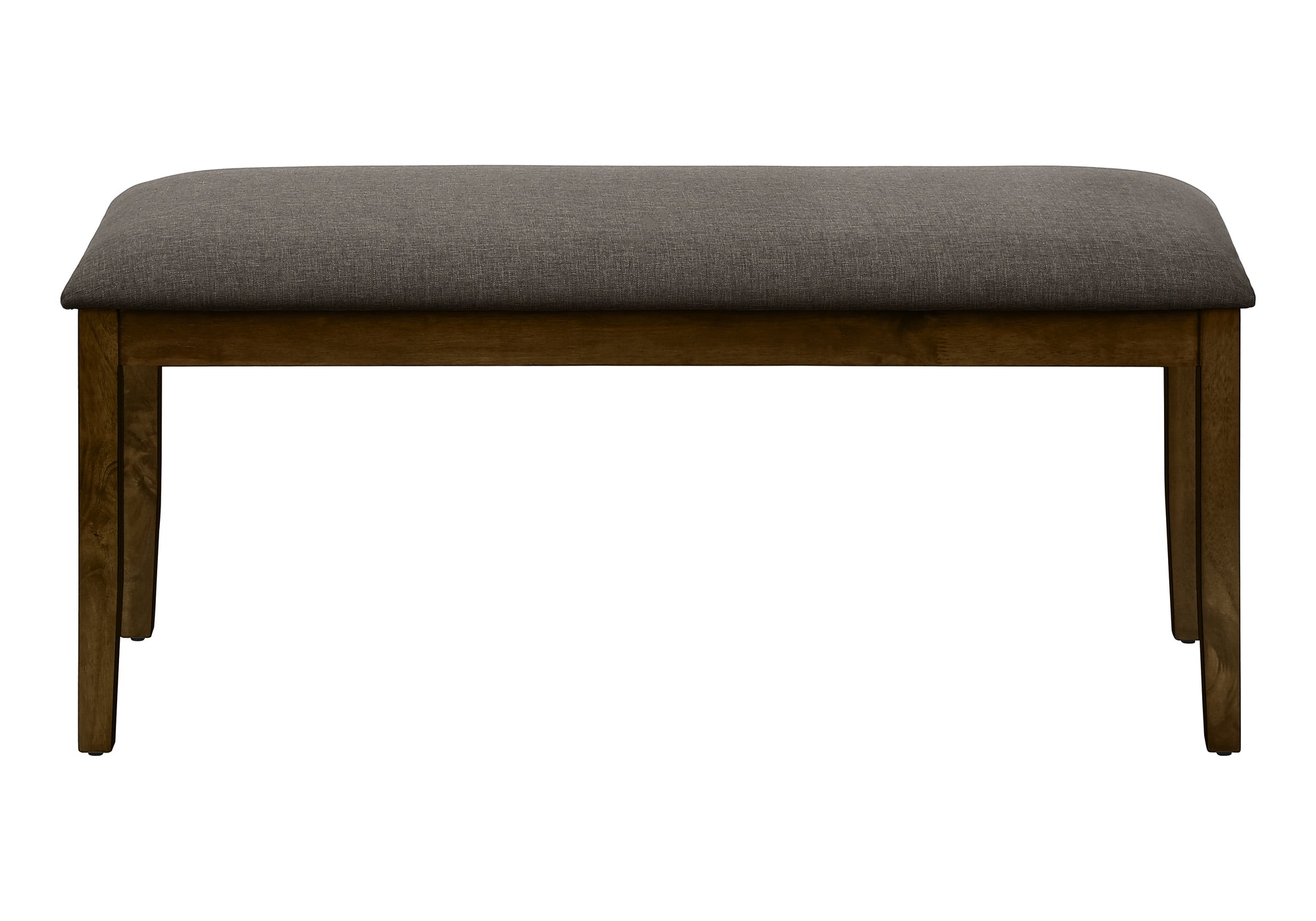 BENCH - 44""L / BROWN WALNUT / BROWN FABRIC