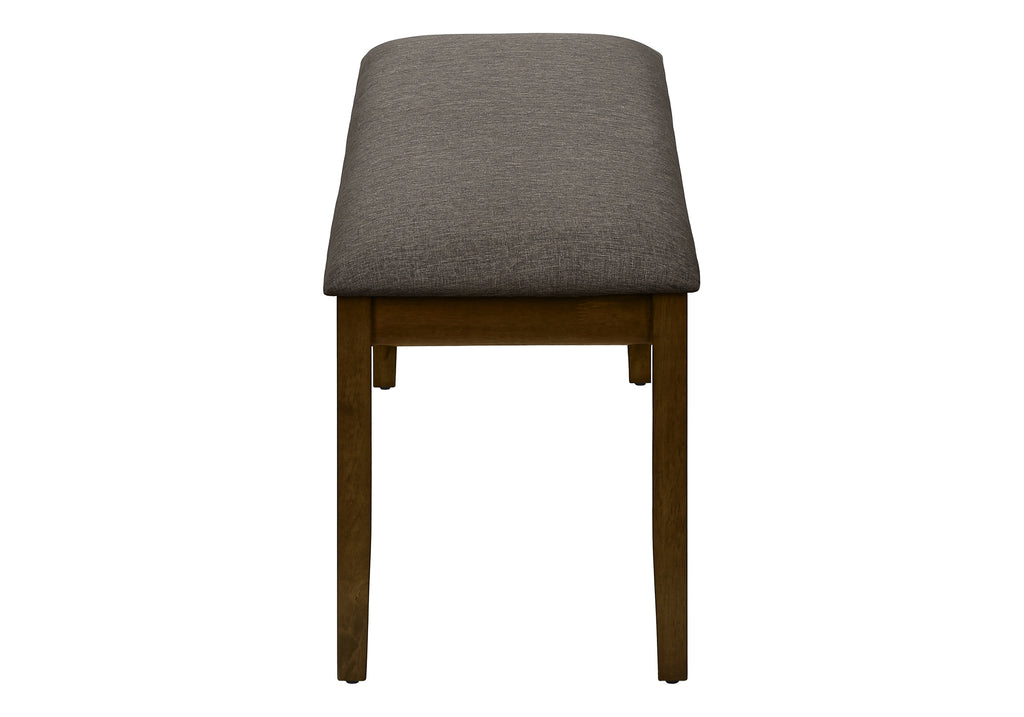 BENCH - 44""L / BROWN WALNUT / BROWN FABRIC