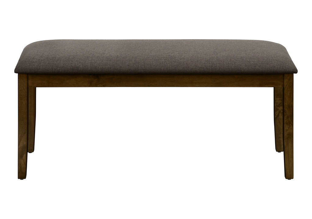 BENCH - 44""L / BROWN WALNUT / BROWN FABRIC