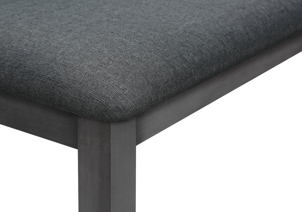 BENCH - 42""L / WASHED GREY / DARK GREY FABRIC