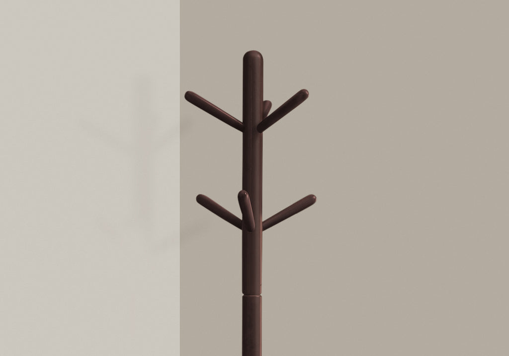 COAT RACK - 69""H / ESPRESSO WOOD CONTEMPORARY STYLE