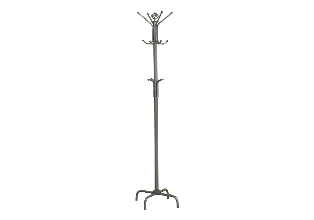 COAT RACK - 70""H / SILVER METAL
