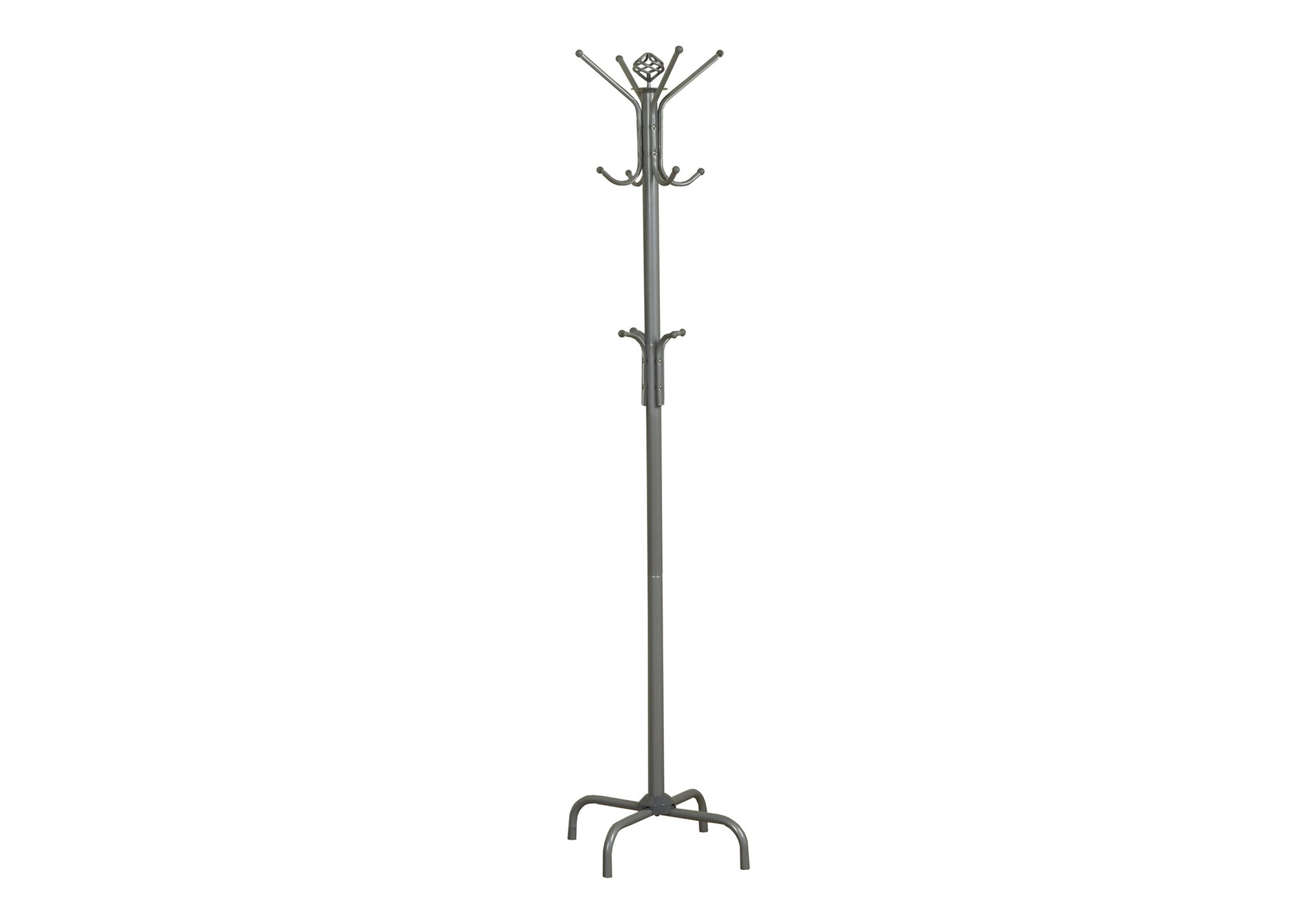 COAT RACK - 70""H / SILVER METAL