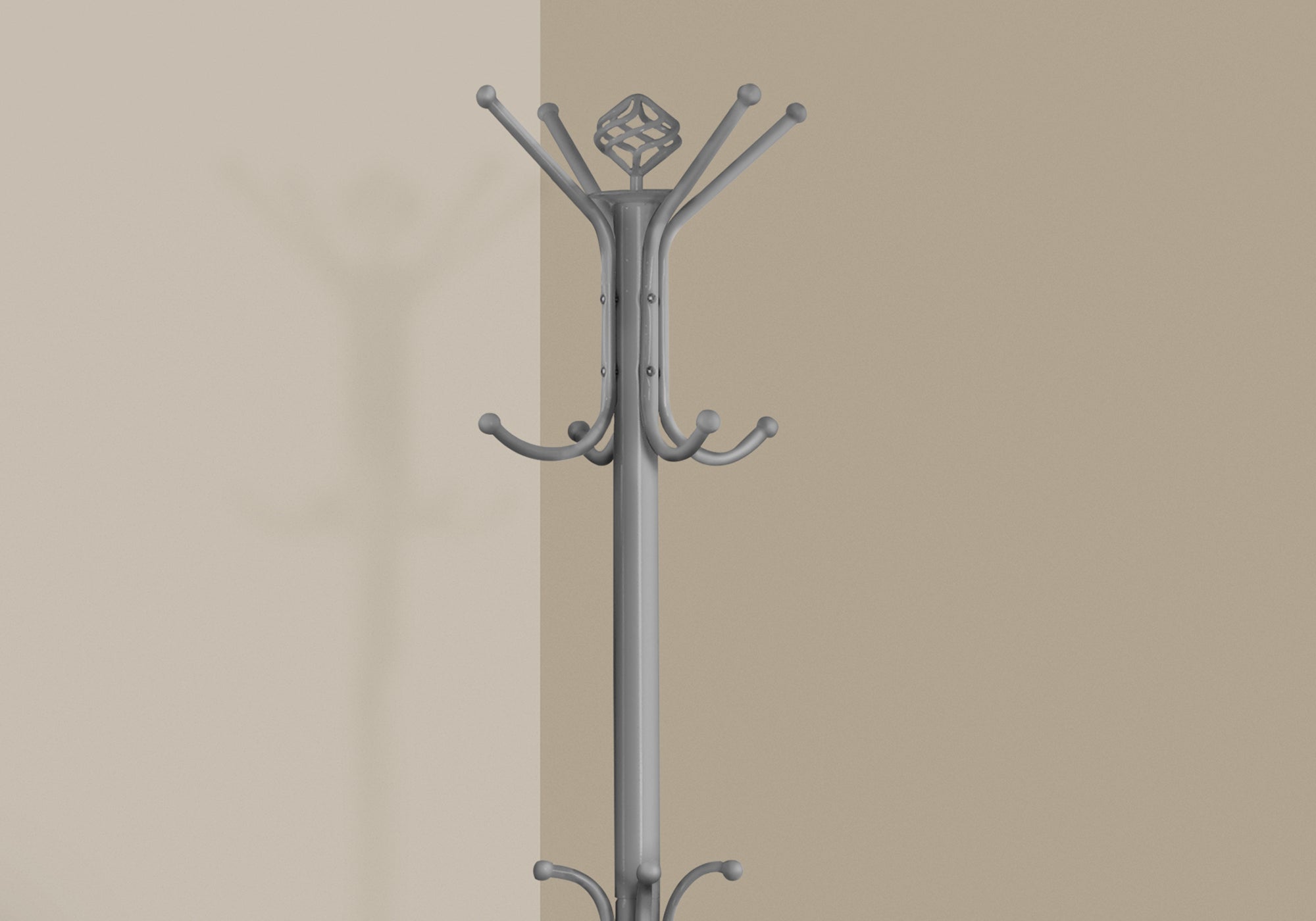 COAT RACK - 70""H / SILVER METAL