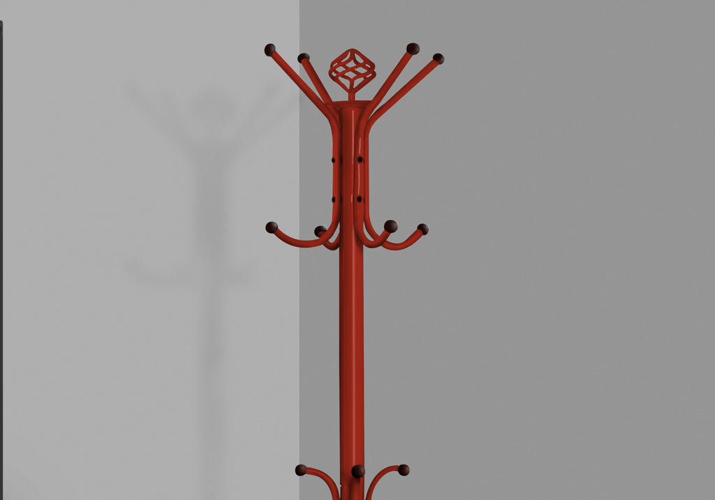 COAT RACK - 70""H / RED METAL