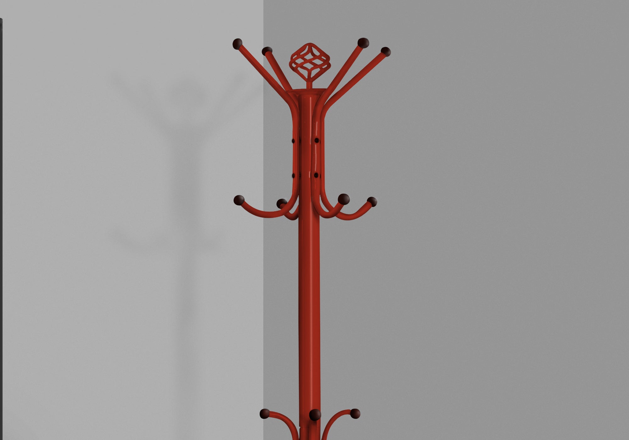 COAT RACK - 70""H / RED METAL