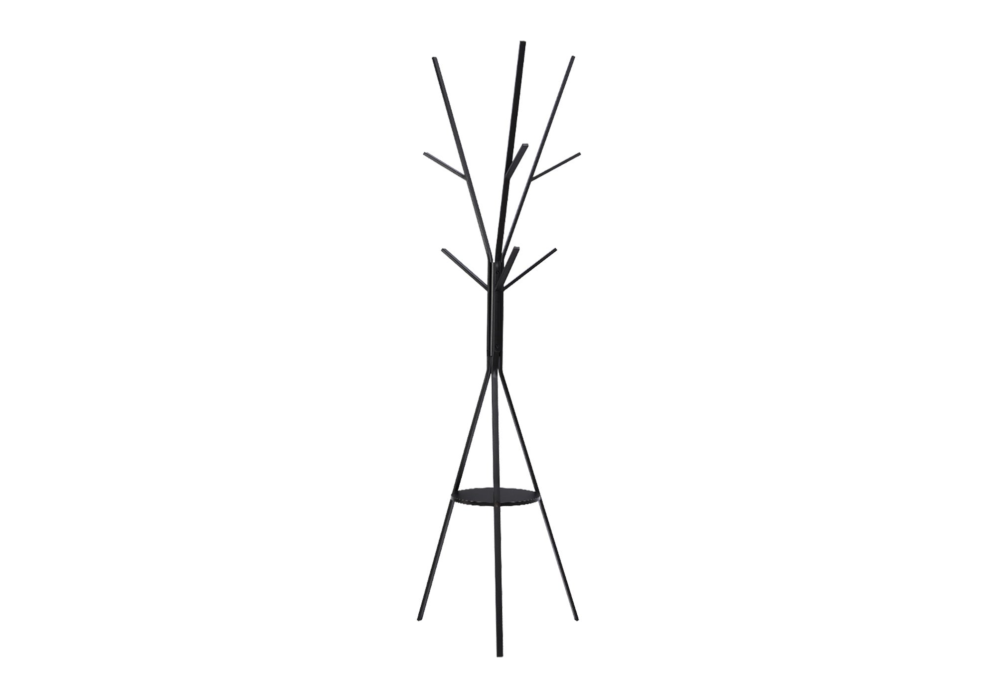 COAT RACK - 72""H / BLACK METAL CONTEMPORARY STYLE
