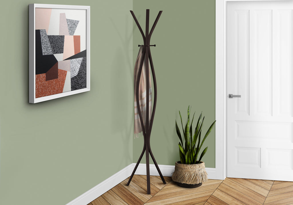 COAT RACK - 72""H / ESPRESSO METAL CONTEMPORARY STYLE