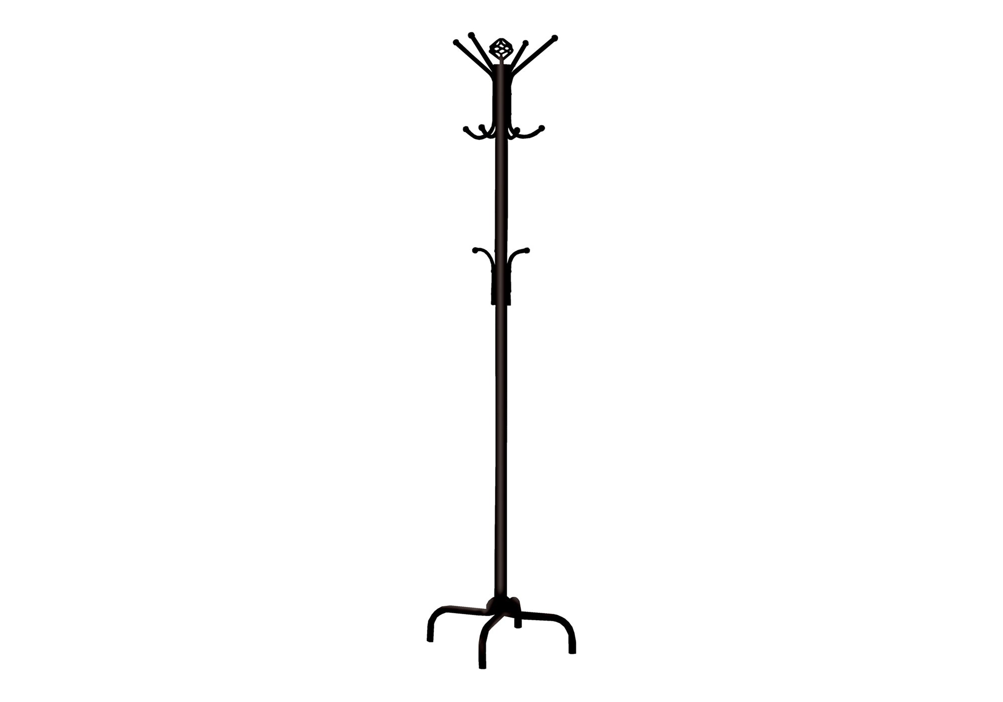 COAT RACK - 70""H / BLACK METAL