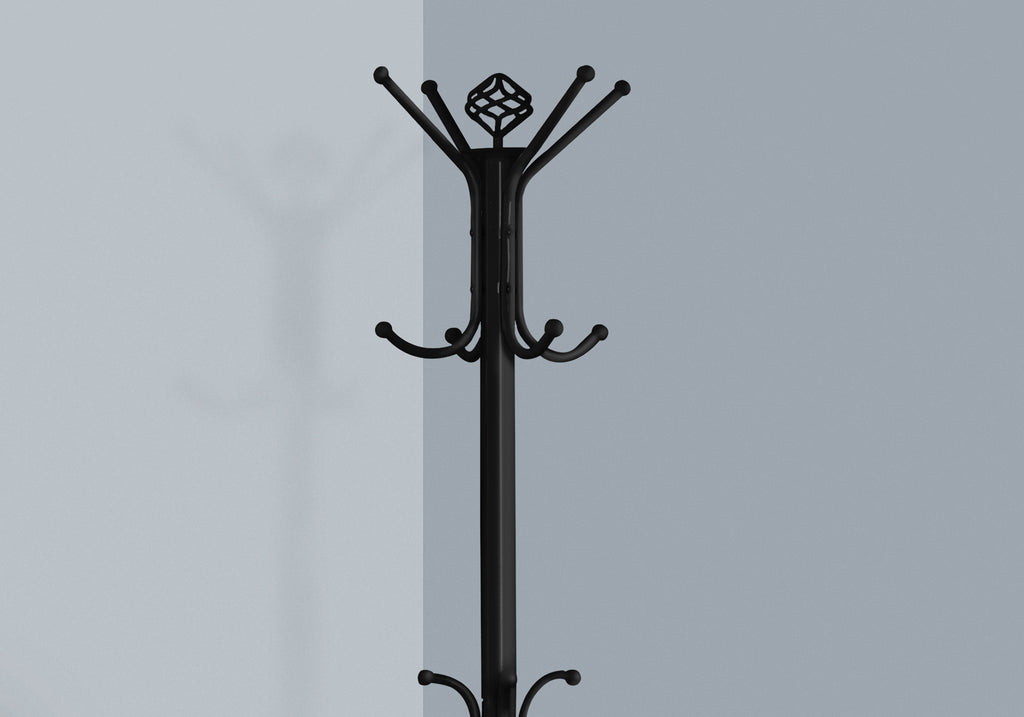 COAT RACK - 70""H / BLACK METAL