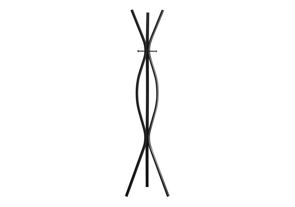 COAT RACK - 72""H / BLACK METAL CONTEMPORARY STYLE