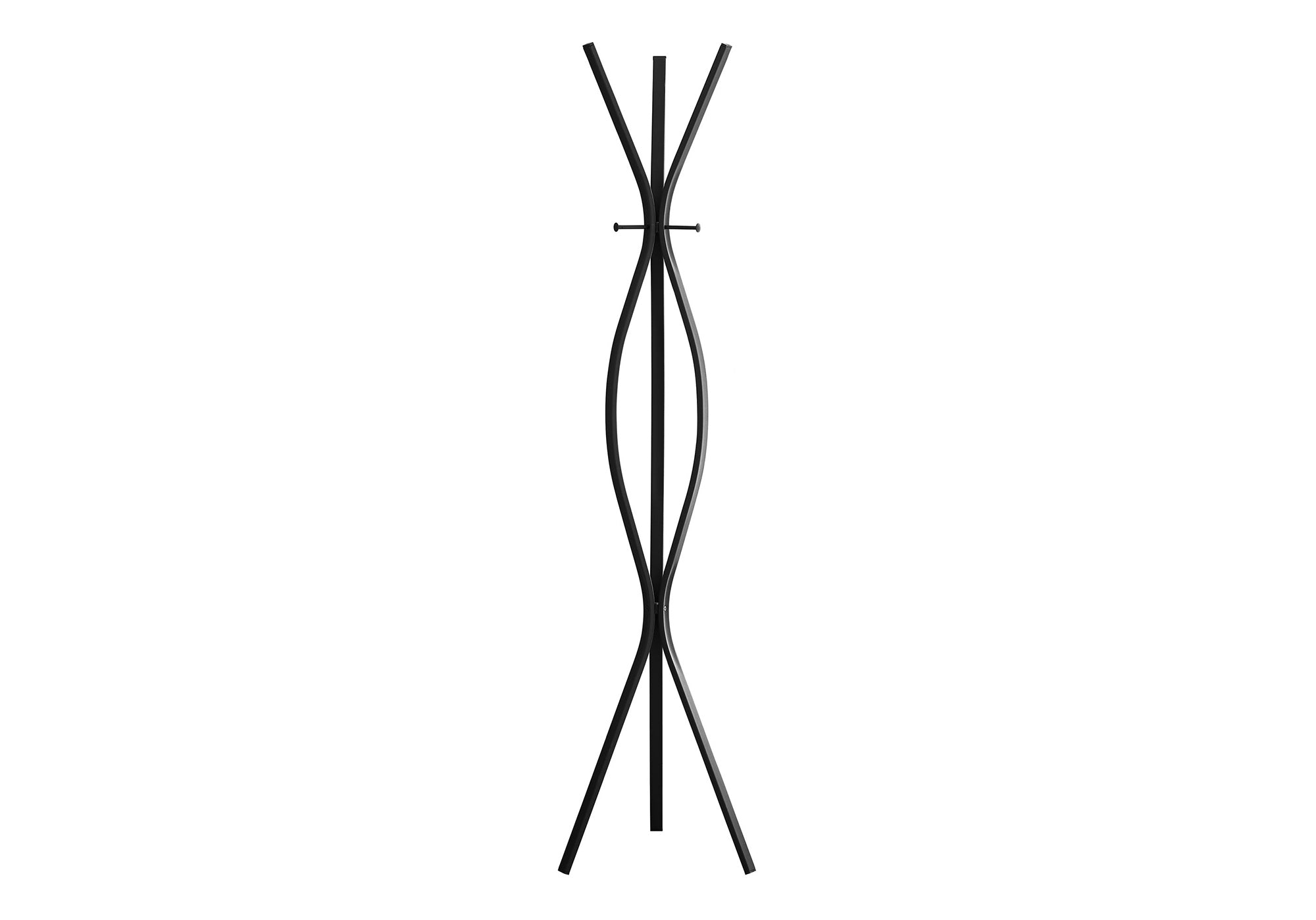COAT RACK - 72""H / BLACK METAL CONTEMPORARY STYLE