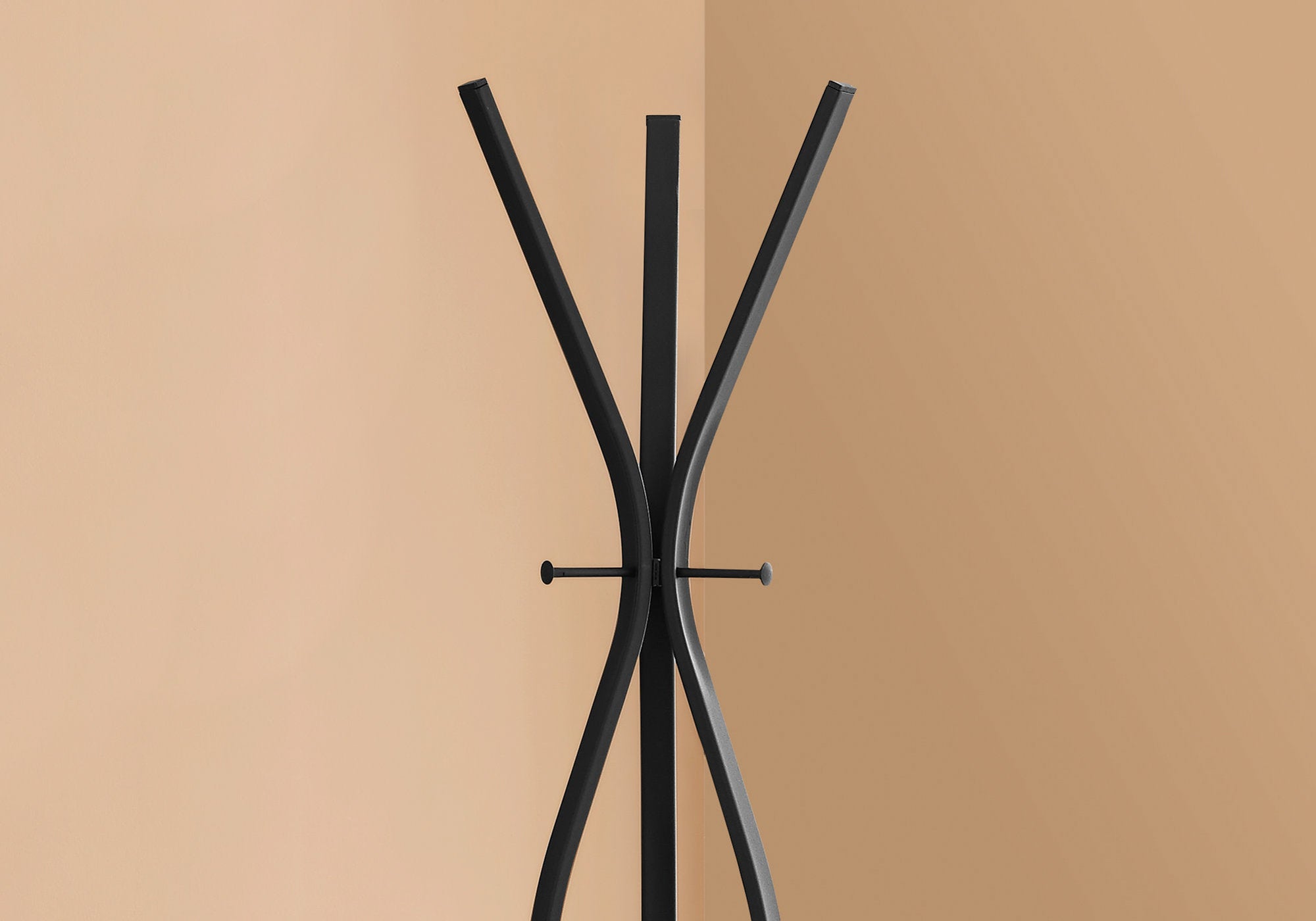 COAT RACK - 72""H / BLACK METAL CONTEMPORARY STYLE