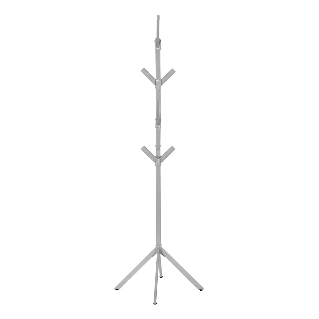 COAT RACK - 70""H / SILVER METAL