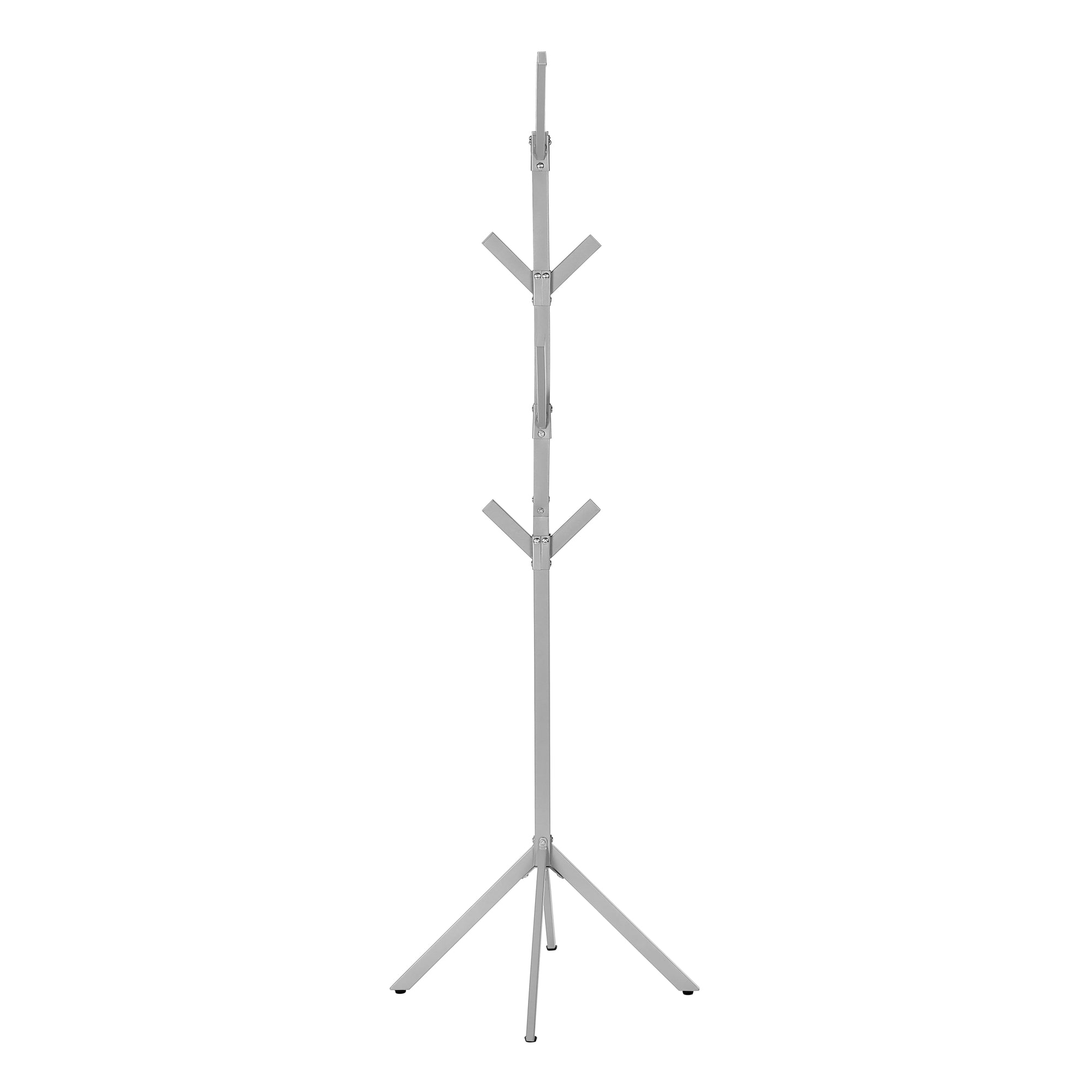 COAT RACK - 70""H / SILVER METAL