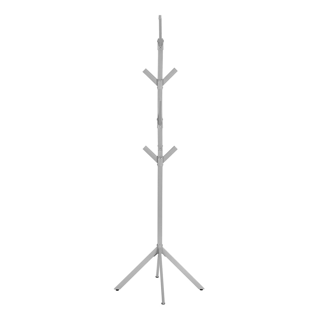 COAT RACK - 70""H / SILVER METAL