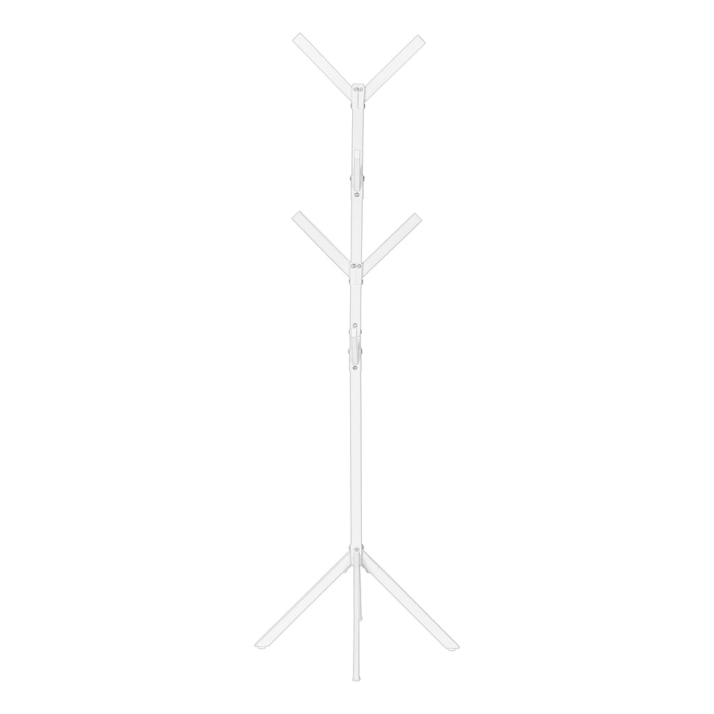 COAT RACK - 70""H / WHITE METAL