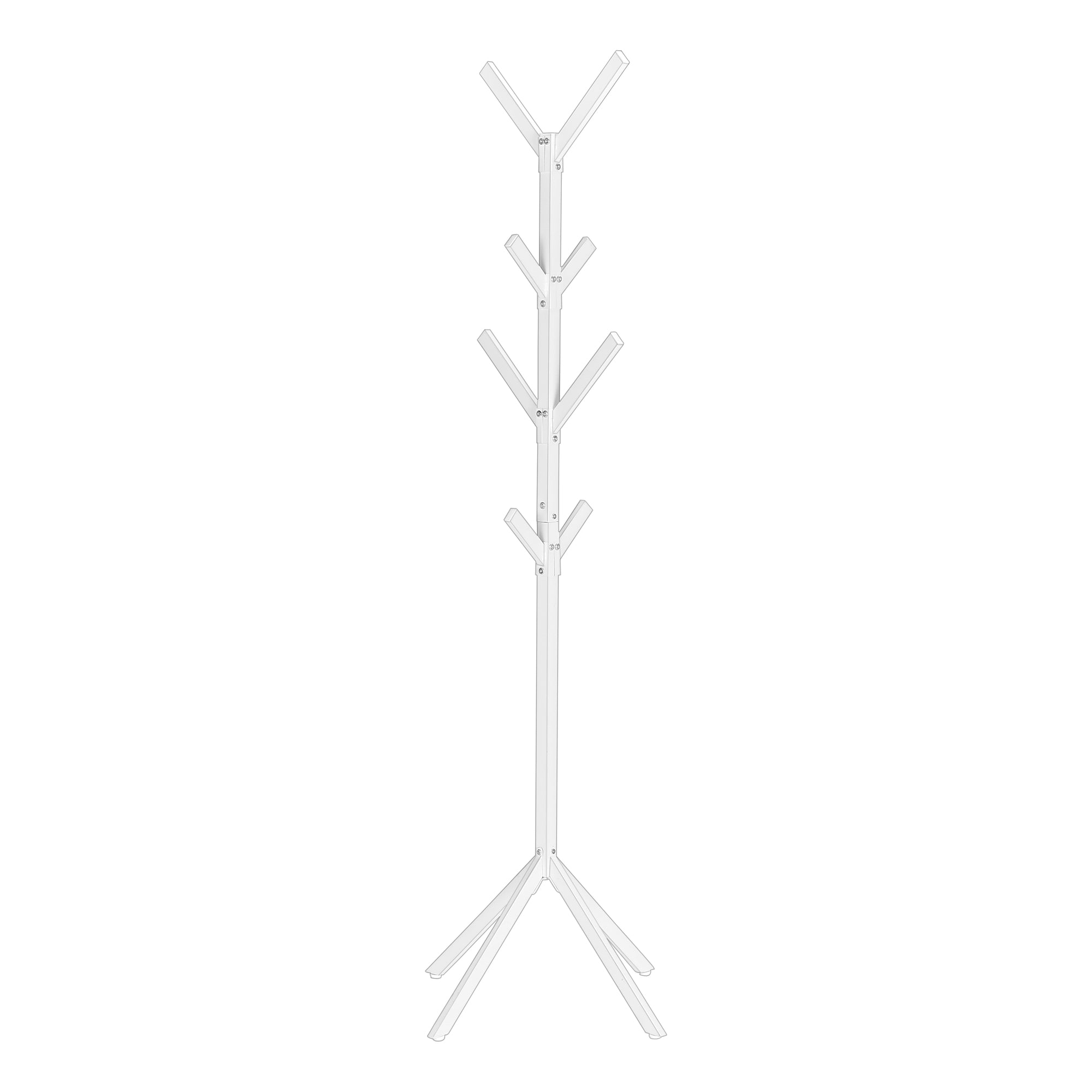 COAT RACK - 70""H / WHITE METAL