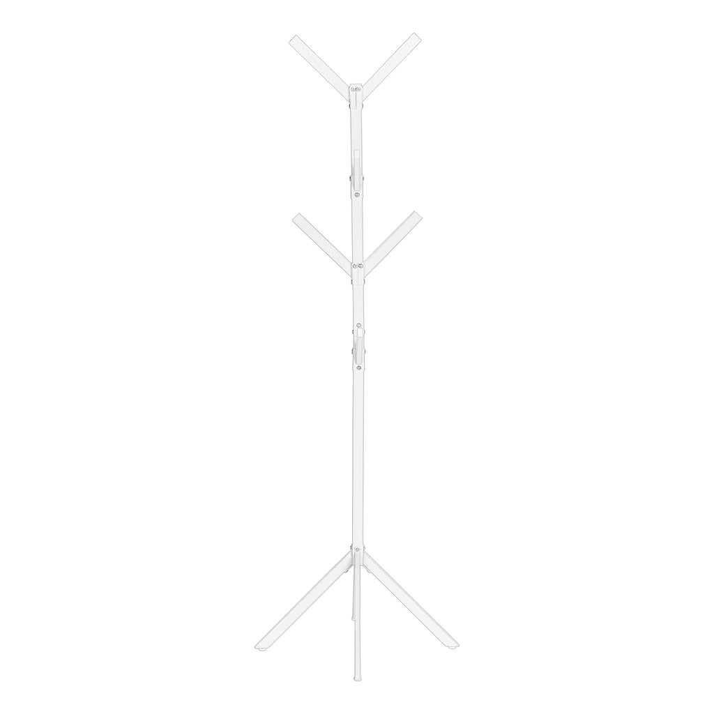 COAT RACK - 70""H / WHITE METAL