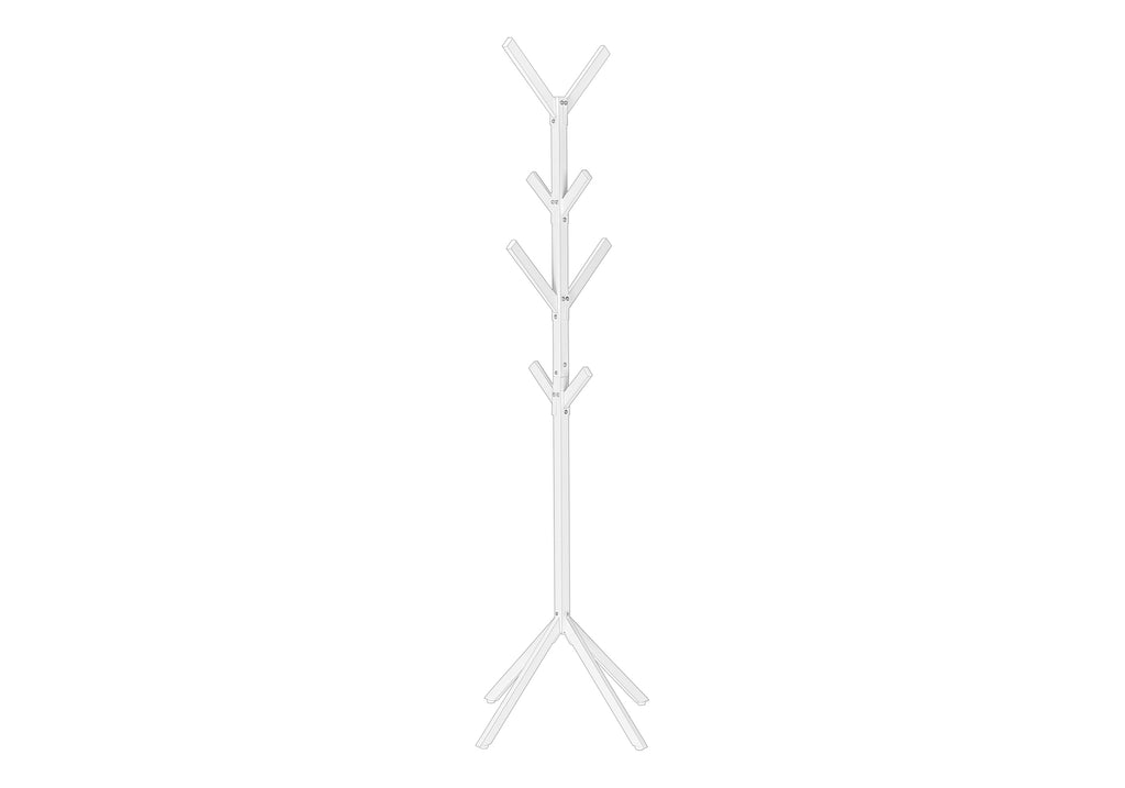 COAT RACK - 70""H / WHITE METAL