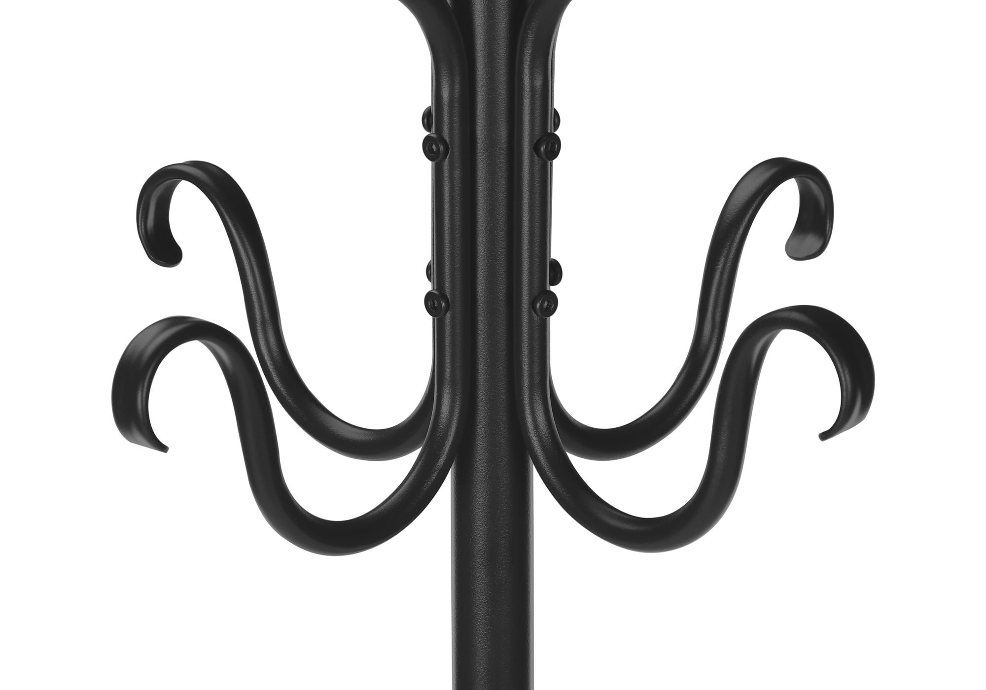 COAT RACK - 74""H / TRADITIONAL HAMMERED BLACK METAL