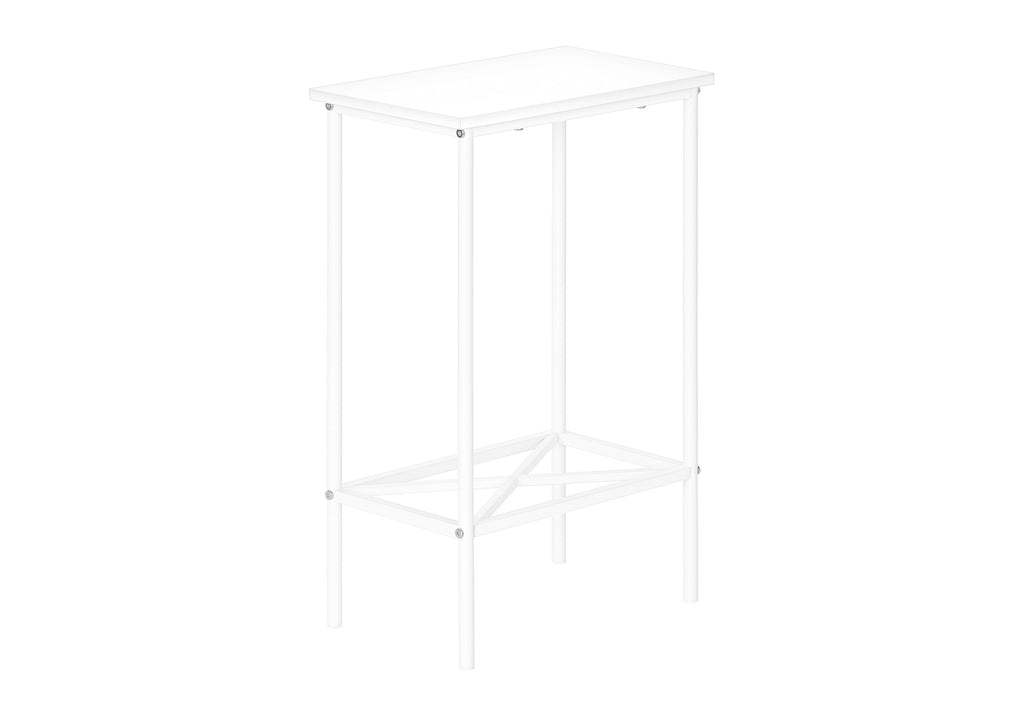 ACCENT TABLE - 24""H /WHITE / WHITE METAL