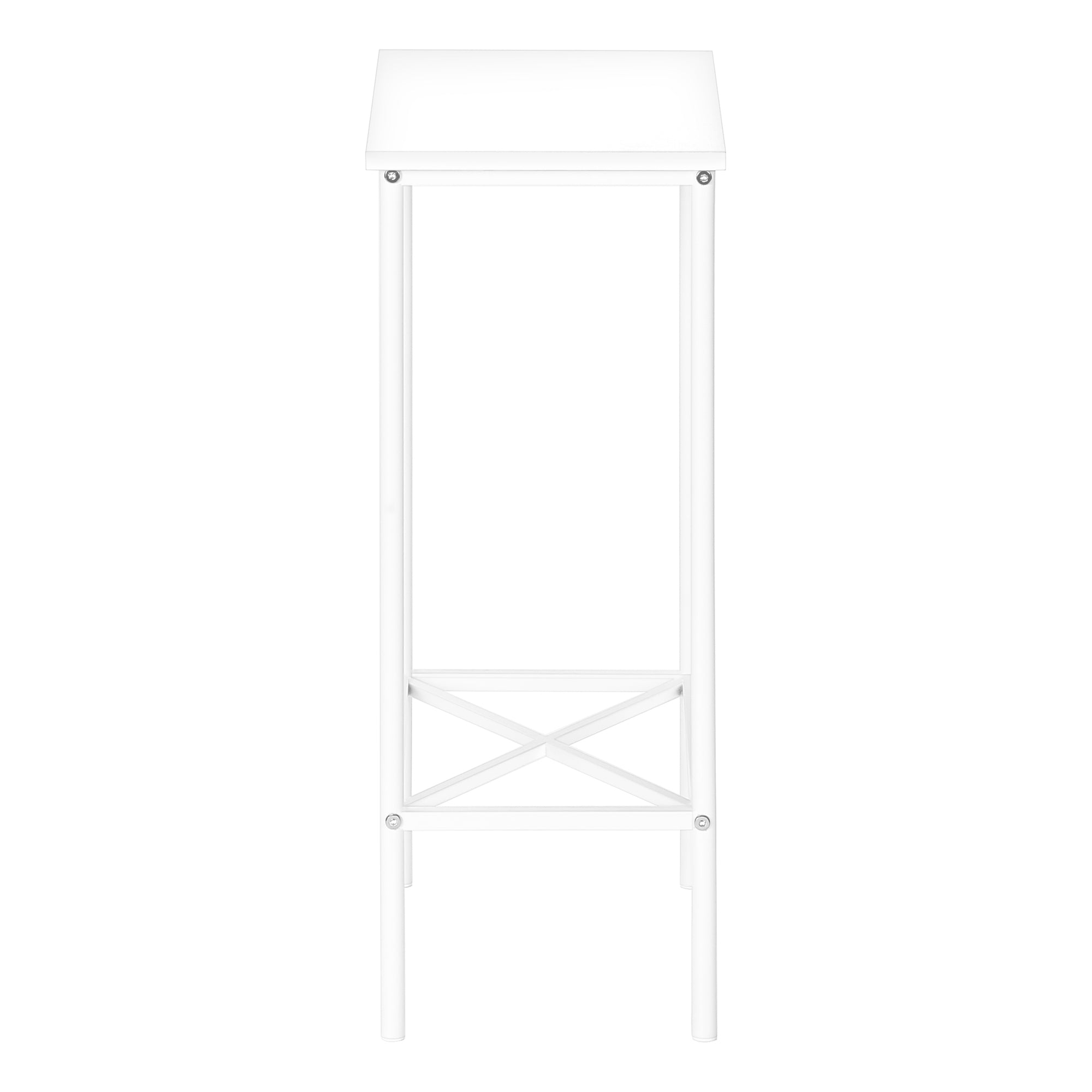 ACCENT TABLE - 24""H /WHITE / WHITE METAL