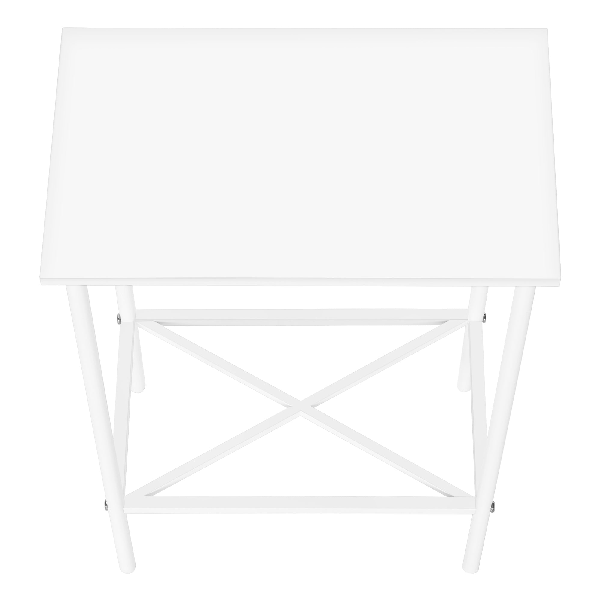 ACCENT TABLE - 24""H /WHITE / WHITE METAL
