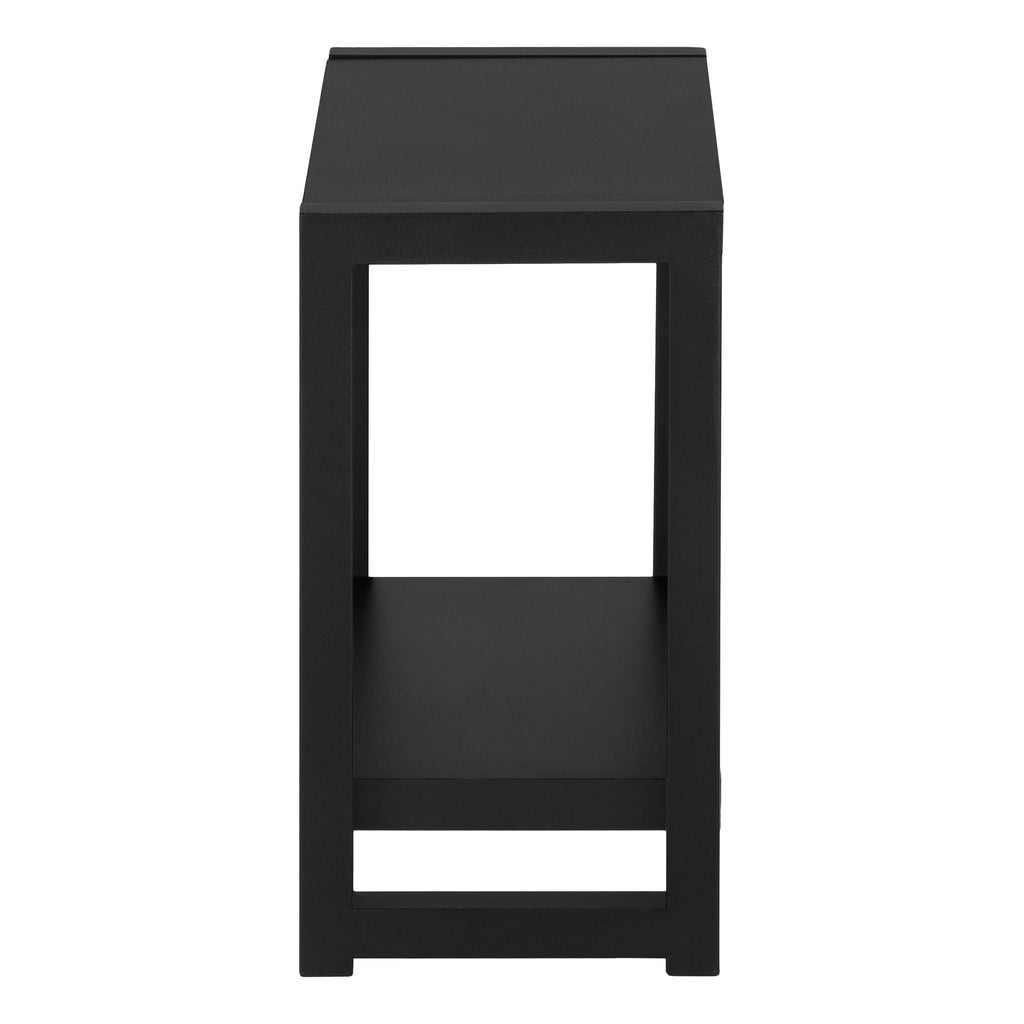 ACCENT TABLE - 22""H / BLACK / BLACK METAL