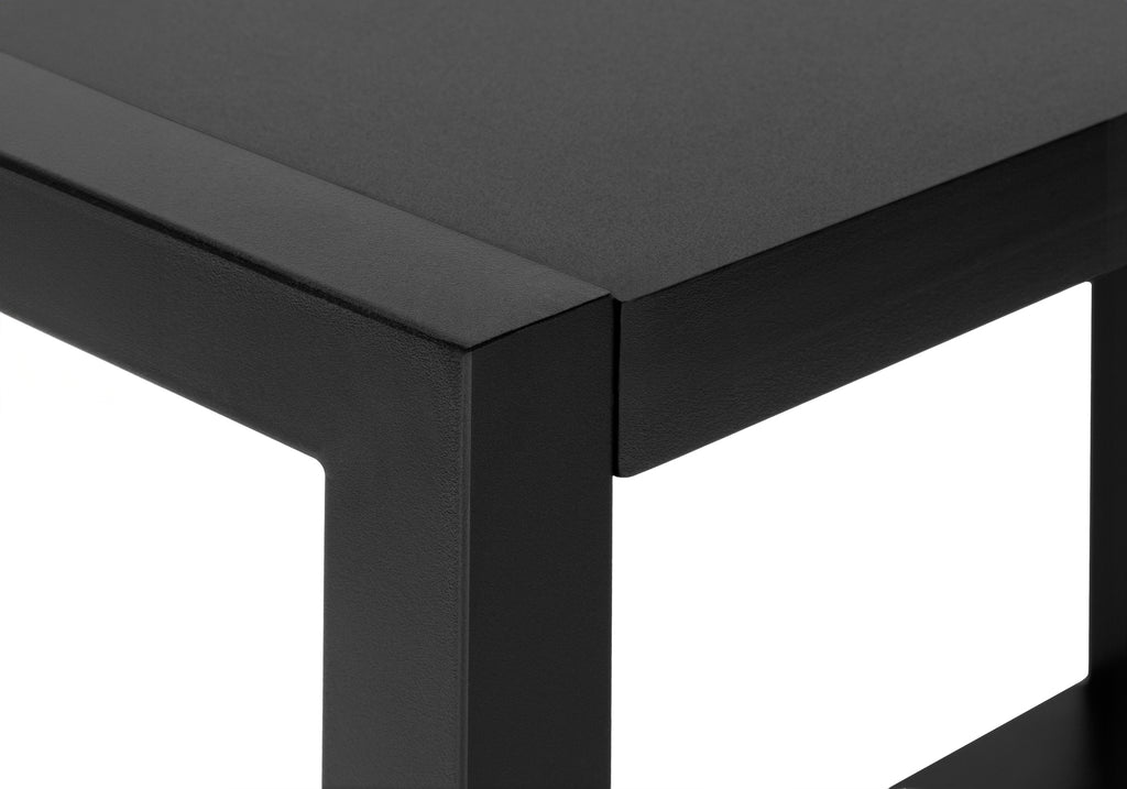 ACCENT TABLE - 22""H / BLACK / BLACK METAL