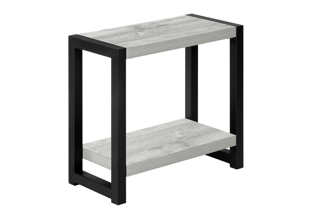 ACCENT TABLE - 22""H / GREY / BLACK METAL