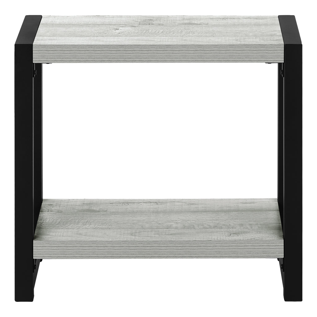ACCENT TABLE - 22""H / GREY / BLACK METAL