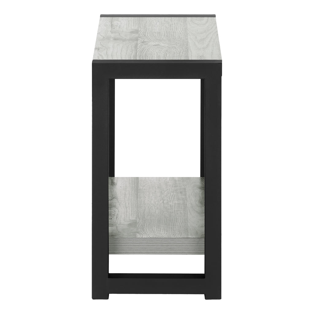 ACCENT TABLE - 22""H / GREY / BLACK METAL