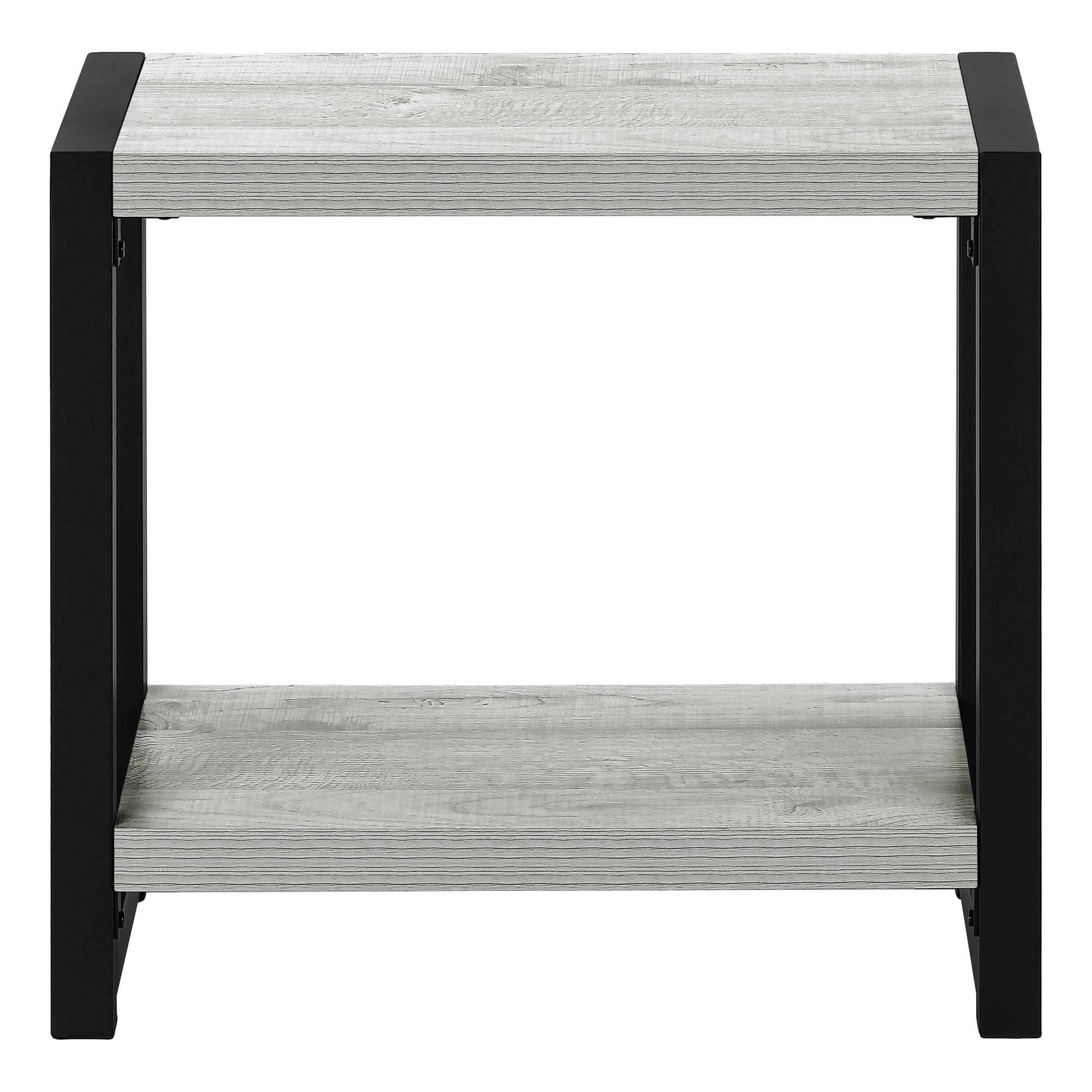 ACCENT TABLE - 22""H / GREY / BLACK METAL