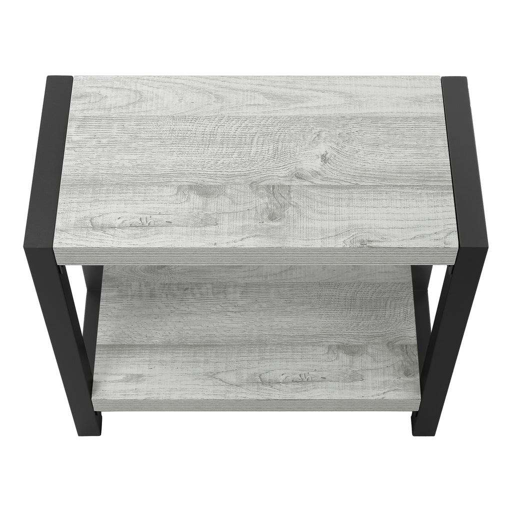 ACCENT TABLE - 22""H / GREY / BLACK METAL
