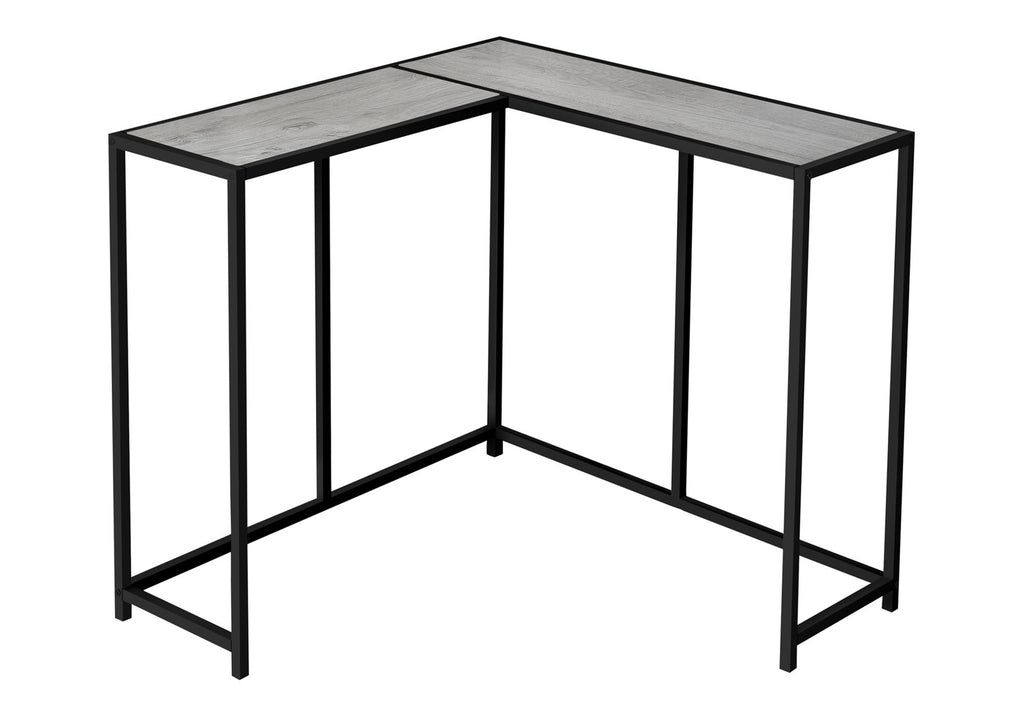 ACCENT TABLE - 36""L / GREY / BLACK CORNER CONSOLE