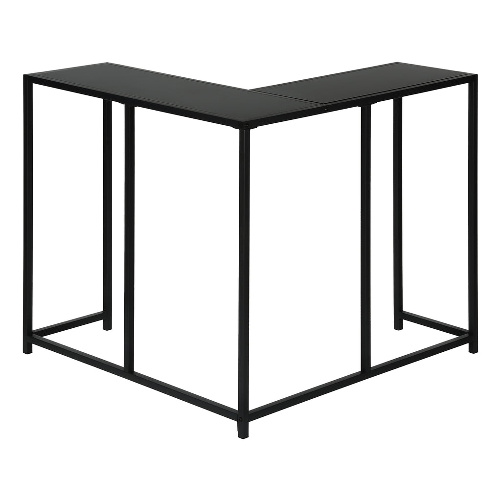 ACCENT TABLE - 36""L / BLACK / BLACK CORNER CONSOLE