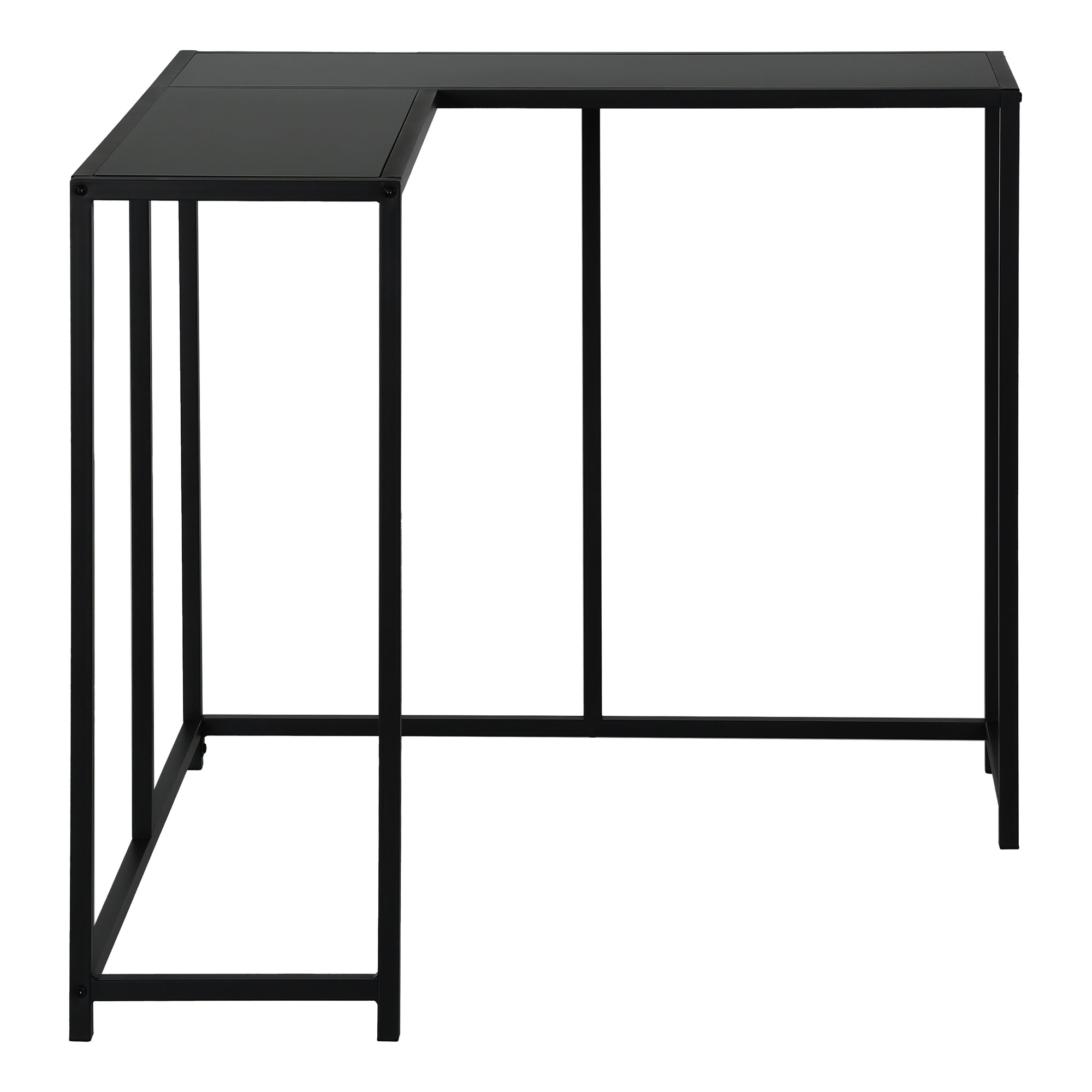 ACCENT TABLE - 36""L / BLACK / BLACK CORNER CONSOLE