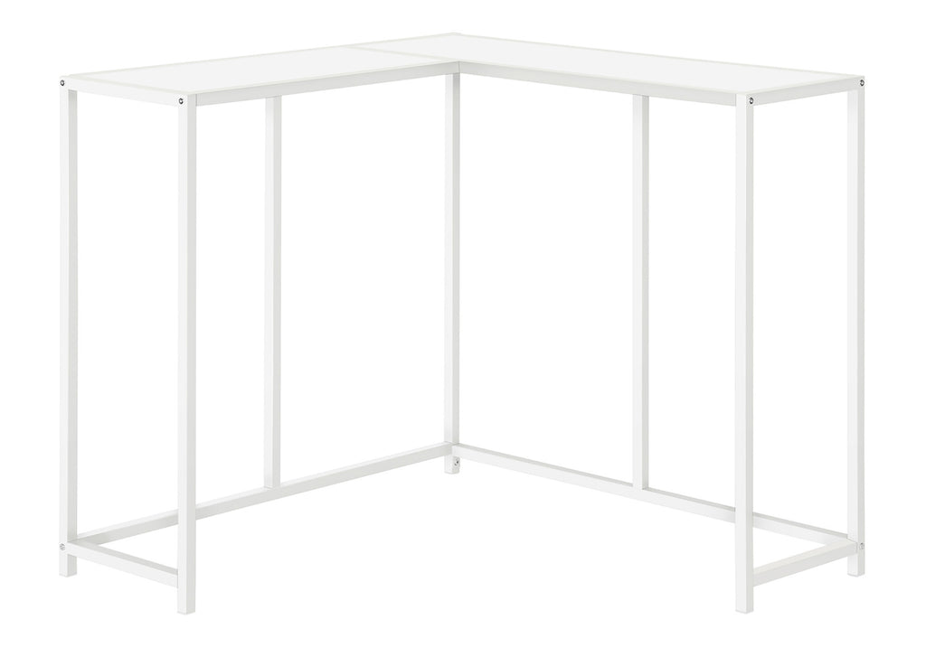 ACCENT TABLE - 36""L / WHITE / WHITE CORNER CONSOLE